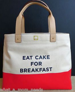 NWT NEW Kate Spade MUST HAVE Eat Cake For Breakfast Tote Carryall Bag