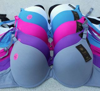 Lot 3 Pump Full Cup Plain Double Thick Push Up PUSHUP Sexy 32B Bra