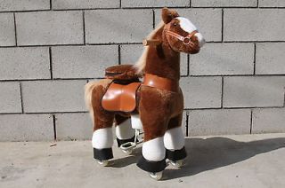New ORIGINAL PONYCYCLE Rock Walk Ride On Horse BROWN Ages 3   5 for