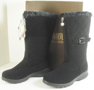 Khombu Bounce High 6 M Black Mid Calf Winter Boots Womens Shoes