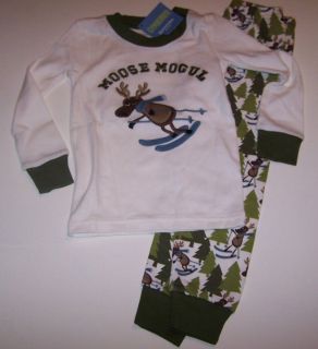 NWT GYMBOREE SKIING MOOSE MOGUL PAJAMAS GYMMIES 2T 2