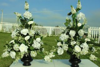 Silk Flower Arrangements Church Pew Wedding Altar Vases Banquets