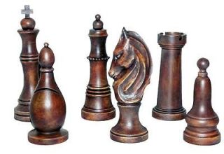 Pc Chess Set Table Top Accessory in Brandywine Finish