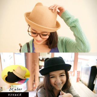 B182 Vivi Magazine Lovely Cat Ear Bowler Hats Cap Japan Korea Fashion