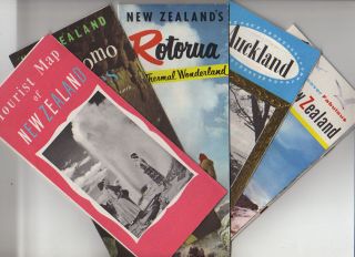 SCARCE Travel Brochures NEW ZEALAND Auckland Rotorua