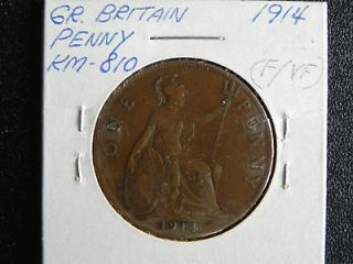1914 Great Britain Penny Georgivs V KM810