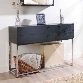 Brody Functional Black Finish Console Table