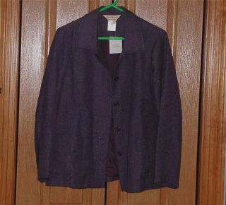 Donegal Tweed Jacket Nubby Texture Herringbone Weave Fully Lined Deep