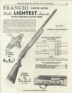 1963 FRANCHI AD HUNTER MODEL SHOTGUN GUN