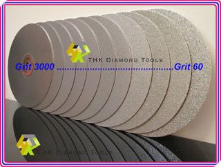 inch Grit 1200 Diamond coated Flat Lap wheel Lapidary grinding