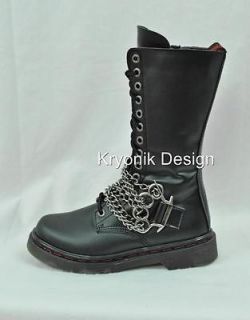 Disorder 301 goth gothic punk biker boots brass knuckles mens 4 14