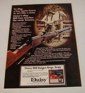 1973 Daisy bb gun ad ~ IN 1894 A BOY HAD TO ACT LIKE