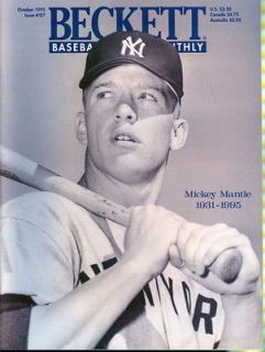 1995 Beckett Baseball Magazine Mickey Mantle Yankees