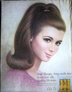 1968 Vintage BRECK SHAMPOO Brings Out the shine in your Hair Color Ad