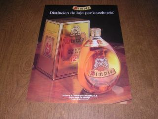 1988 DIMPLE SCOTCH WHISKY PHOTO EXCELENCIA ORIGINAL PRINT AD in