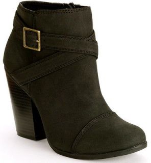 NIB Lauren Conrad Dress Ankle Boots Booties w/Buckle ~ Black ~ sz 8.5