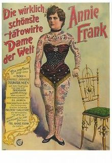 Annie Frank Tattooed Woman Circus Sideshow Modern Postcard
