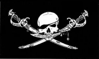 BRETHREN OF THE COAST Skull and Crossed Swords New Poly 3x5 Banner