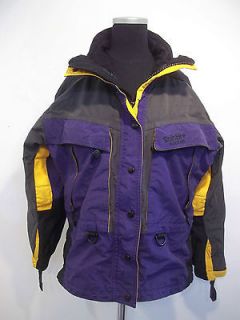 Womens Solstice Black Gray Purple Zip Up Winter Ski Parka Coat Jacket