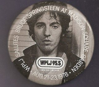 1978 Original Vintage Bruce Springsteen WPLJ Pin/Button