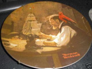 RARE 1980 NORMAN ROCKWELL PLATE THE SHIP BUILDER KNOWLE