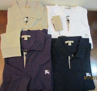 NWT Burberry Brit Polo Shirt Classic Long Sleeve Fit Piqué Mens, S,M