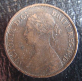 1861 VICTORIA DG BRITT REG FD FARTHING coin