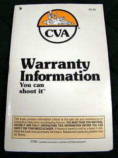 Black Powder Muzzleloader Manual & Warranty Info Connecticut Valley