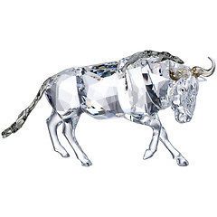 933662 Gnu Swarovski Crystal Figurine Bull Buffalo wild animals