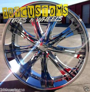 22 INCH RED SPORT WHEELS RIMS TIRES RSW33 5X115 5X120 +13 OFFSET