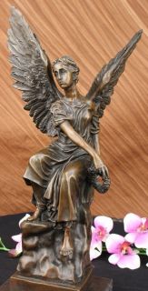 Bronze Marble Statue Athena Goddess Peace Wisdom Hero Sculpture Figure