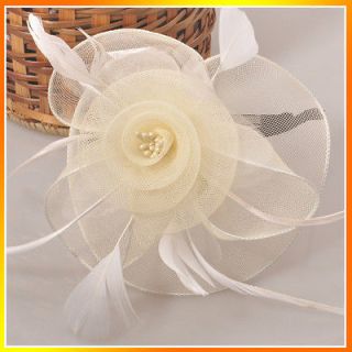 Wedding Party Headband Feather Fascinator Hair Accessories Handmade
