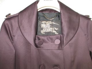 Burberry Prorsum JACKET Dark Purple $1495 Coat Sz 40 US 10 More