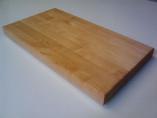 NEW Solid Butcher Block Maple Cutting Board 1.5