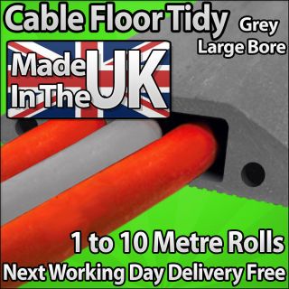 Grey Rubber Cable Floor Protector 1 to 10 Metres Cover Tidy Trunking