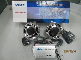 Shark 250w motorcycle audio system W  new 3 speakers