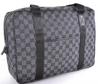 282529 GG GUCCISSIMA CHARCOAL BUSINESS LAPTOP OVERNIGHT PURSE BAG