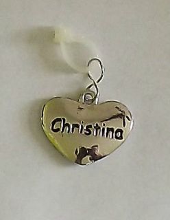 GANZ PUFFED HEART PERSONALIZED CHARMS OR PENDANTS LETTER C NAMES