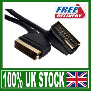 Cable Lead Wire Audio & Video 21 Pin SKy Boxes Cable TV ECT Black