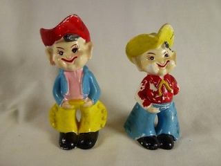 Vintage Salt Pepper Shakers Boy Rodeo Cowboys in Chaps