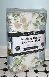 LAURA ASHLEY Ironing Board Cover BLUE Pink COTTAGE FLORAL