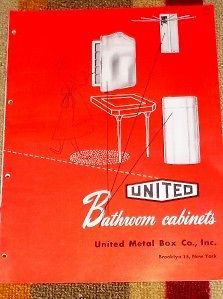 Vtg United Metal Box Co Catalog Medici ne Cabinets Light