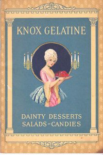 Knox Gelatine Dainty Deserts Salads Candies Recipe Book 1927
