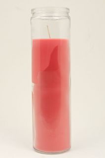 WHOLESALE 12 PACK 8 RELIGIOUS Glass Pillar Votive Candles Red Clear