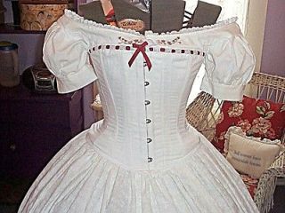 Civil War Repro Corset Custom Made for under Dress or Gown