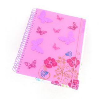 LETTS BUTTERFLY FLOWERS PINK ACADEMIC DIARY 12/13 MID YEAR WEEK TO