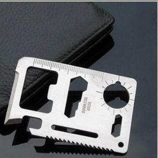 11 Functions Survival Camping Tool Credit Card Knife Bottle Opener