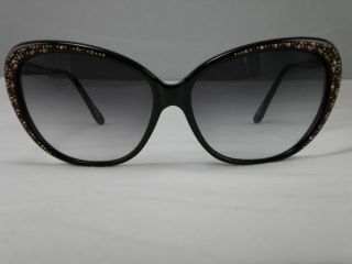 Louis Scherrer X Large Vintage Womens Cat Eye Sunglasses France 1980s