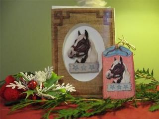 Ornament & 3D Magnet Greeting Card Gift Art HORSE Pinto Paint Pony