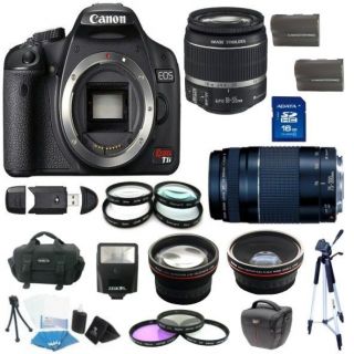 Canon Rebel T1i Digital Camera w/ 18 55 IS & 75 300 Bundle Kit